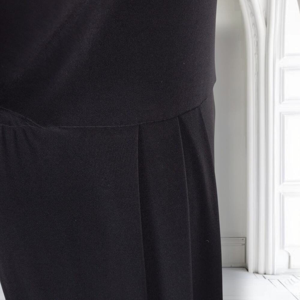 Norma Kamali Black Dolman Sleeve Jumpsuit Harem Tapered Minimalist M - Picture 8 of 12